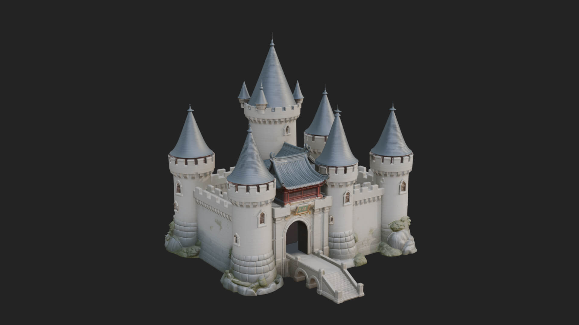 Fairy Tale Castle Design 30 3D Print Model 3D Model