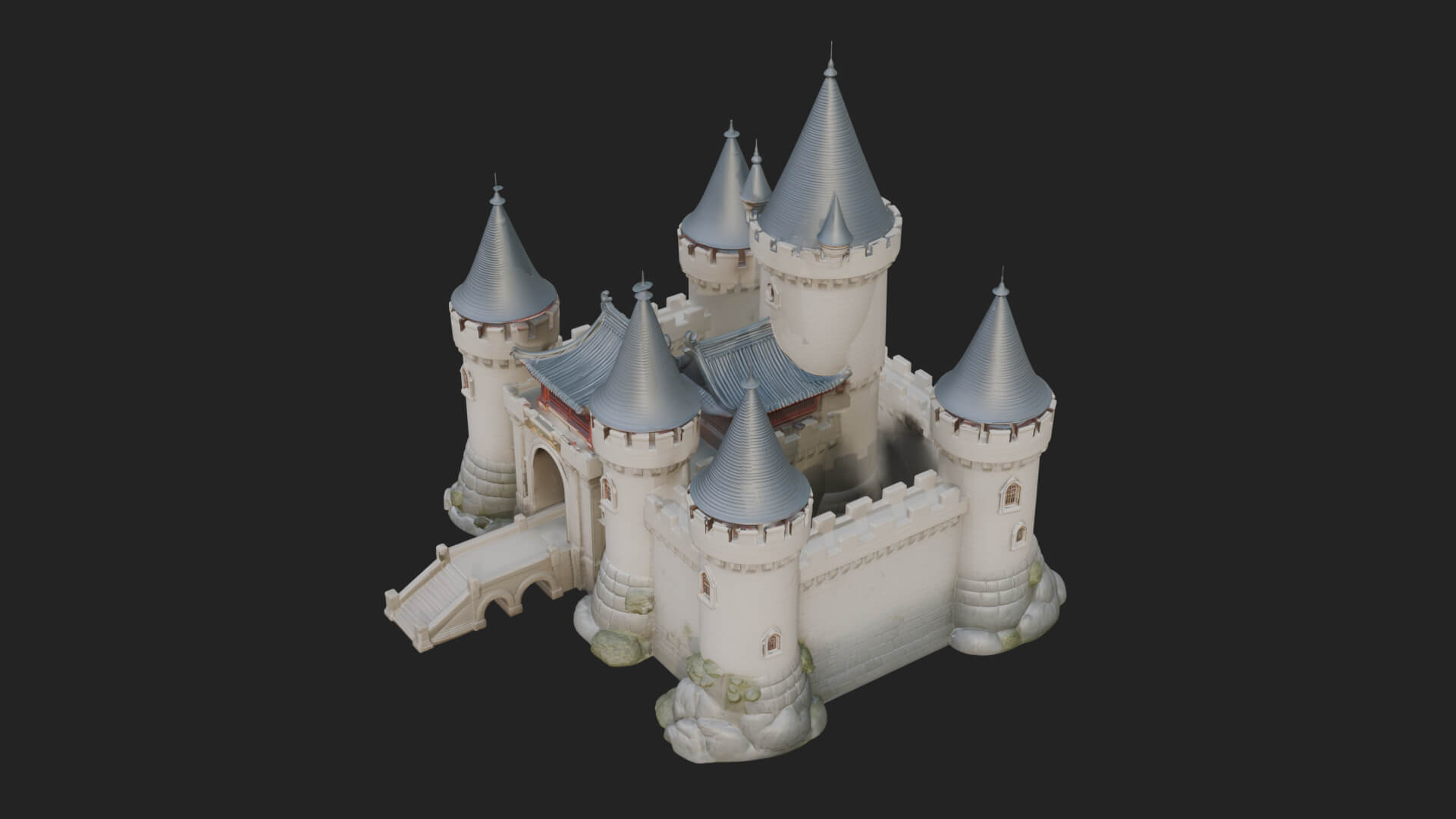 Fairy Tale Castle Design 30 3D Print Model 3D Model