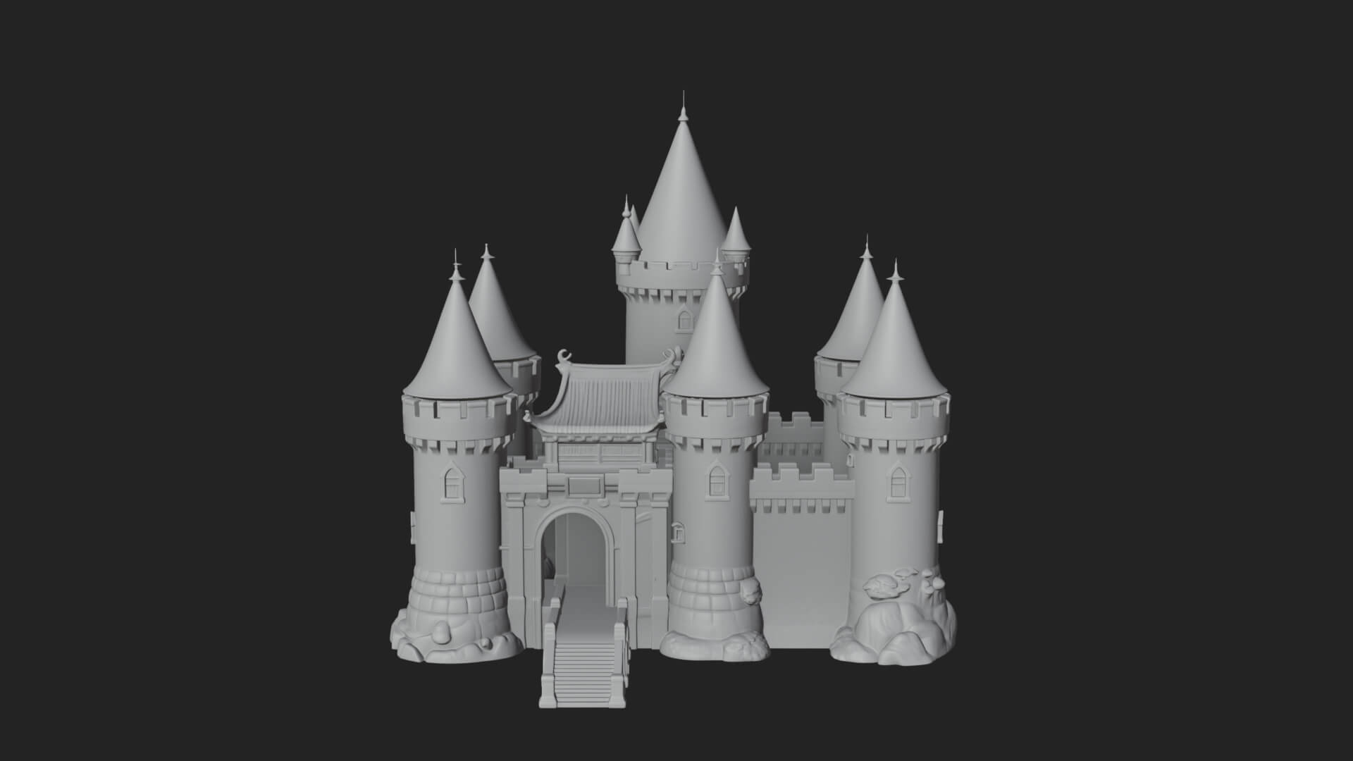 Fairy Tale Castle Design 30 3D Print Model 3D Model