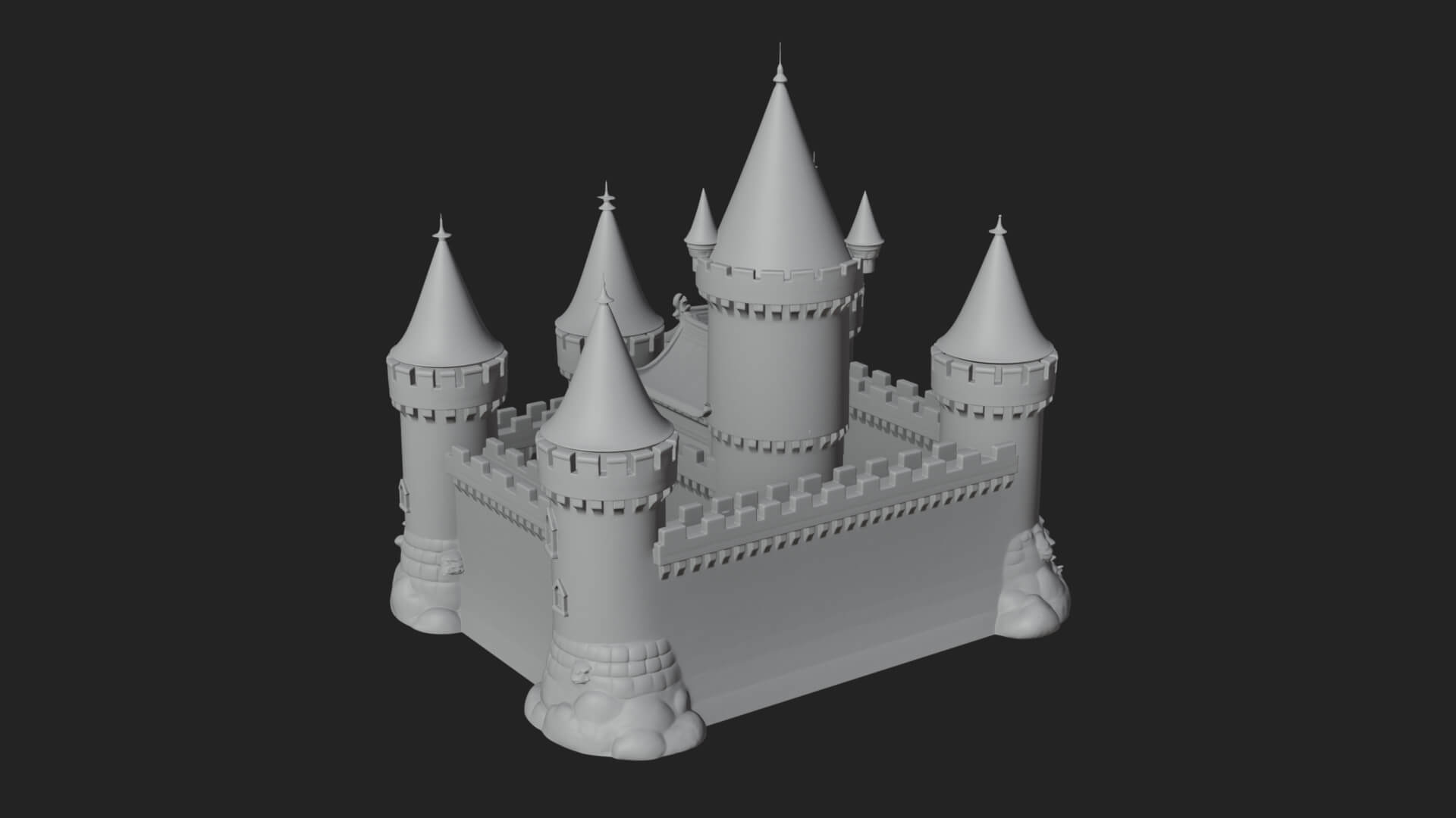 Fairy Tale Castle Design 30 3D Print Model 3D Model
