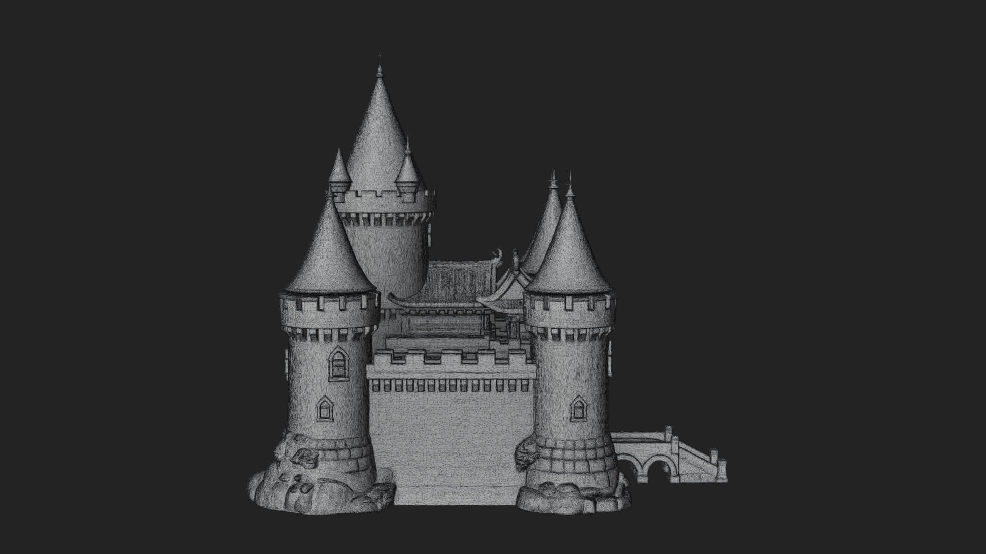Fairy Tale Castle Design 30 3D Print Model 3D Model