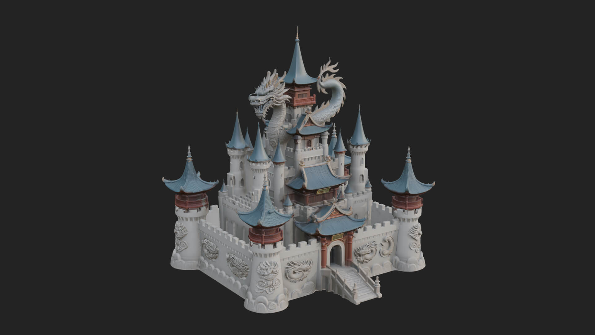 Fairy Tale Castle Design 31 3D Print Model 3D Model
