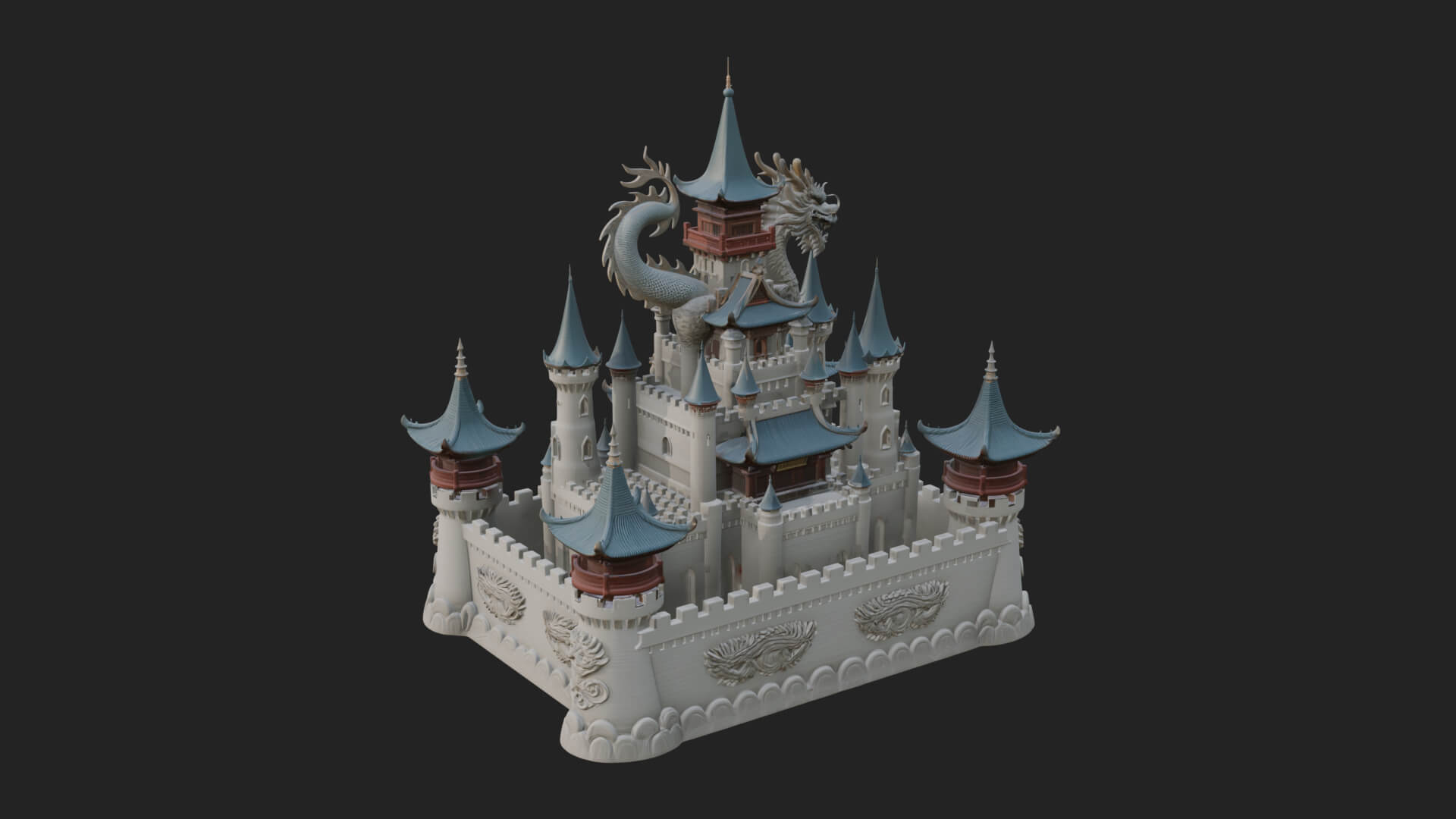 Fairy Tale Castle Design 31 3D Print Model 3D Model
