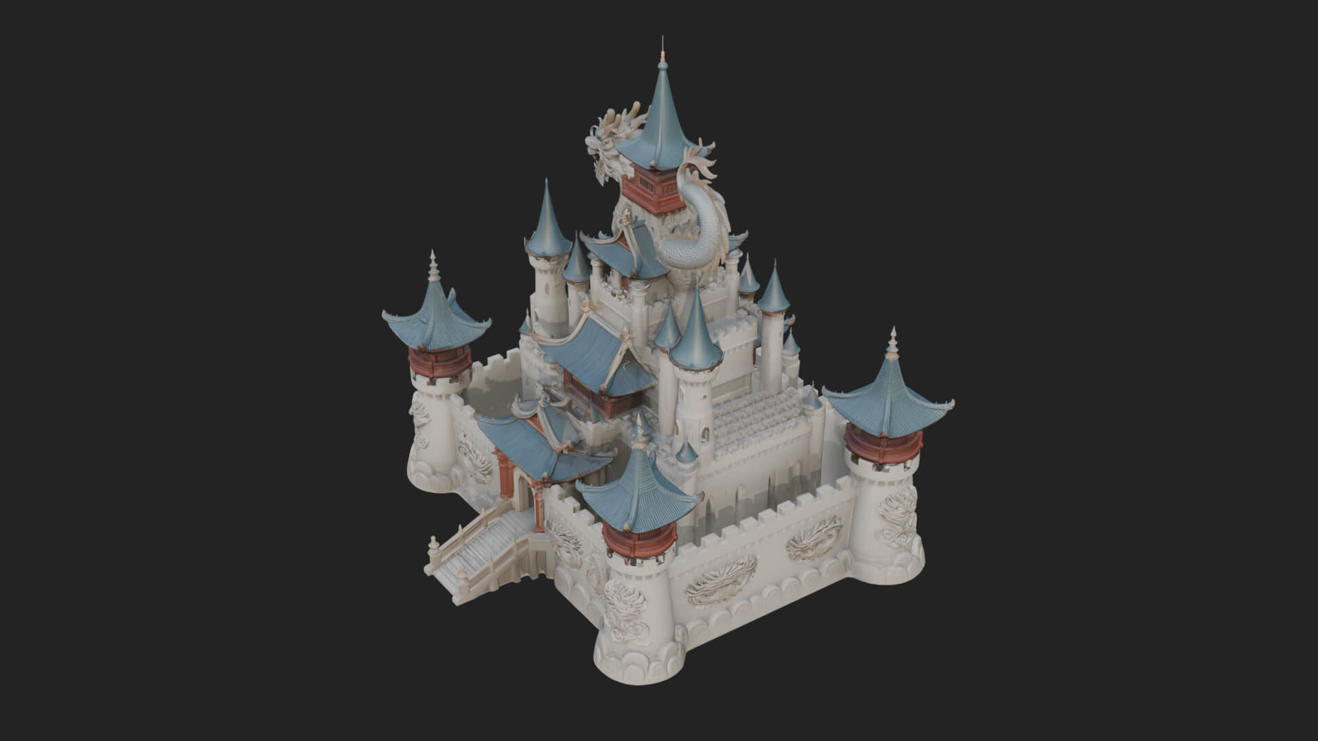 Fairy Tale Castle Design 31 3D Print Model 3D Model