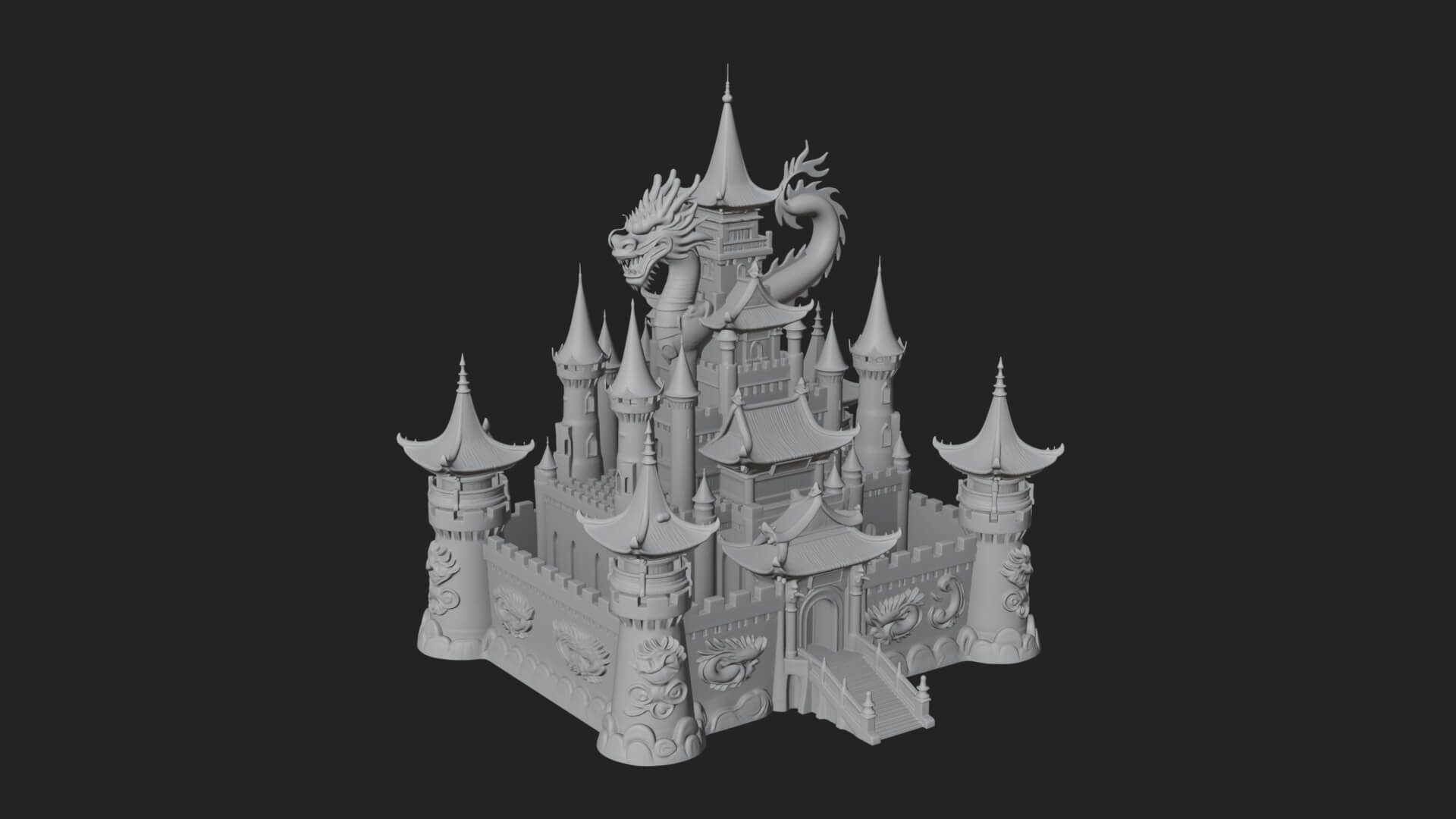 Fairy Tale Castle Design 31 3D Print Model 3D Model