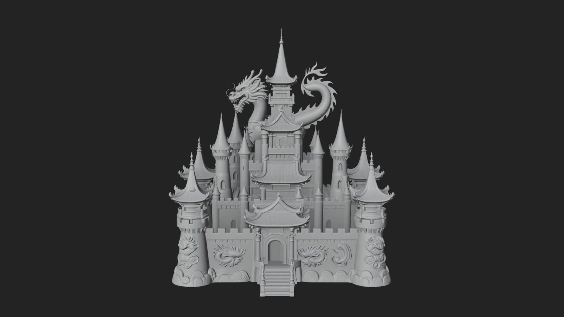 Fairy Tale Castle Design 31 3D Print Model 3D Model