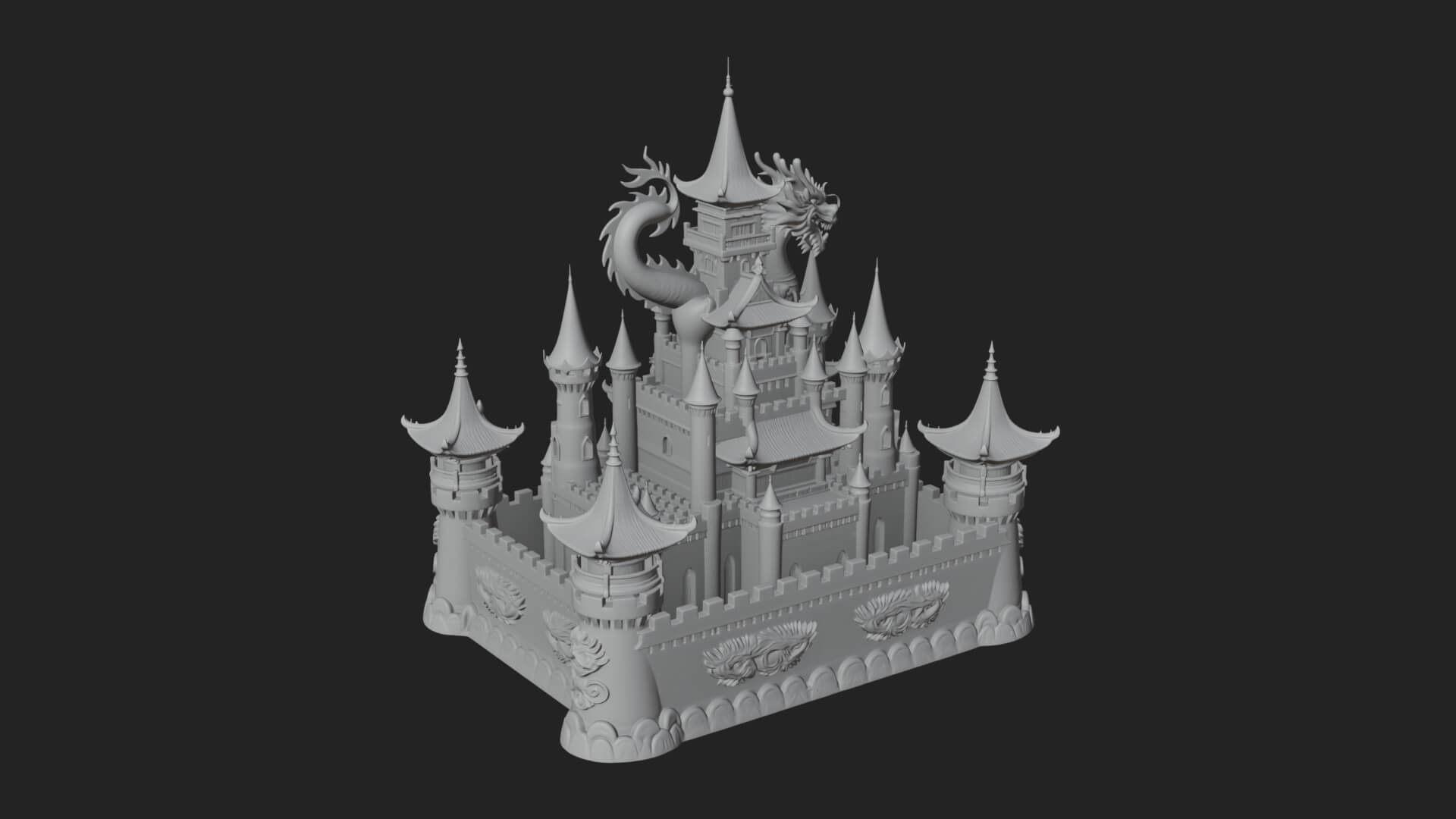 Fairy Tale Castle Design 31 3D Print Model 3D Model