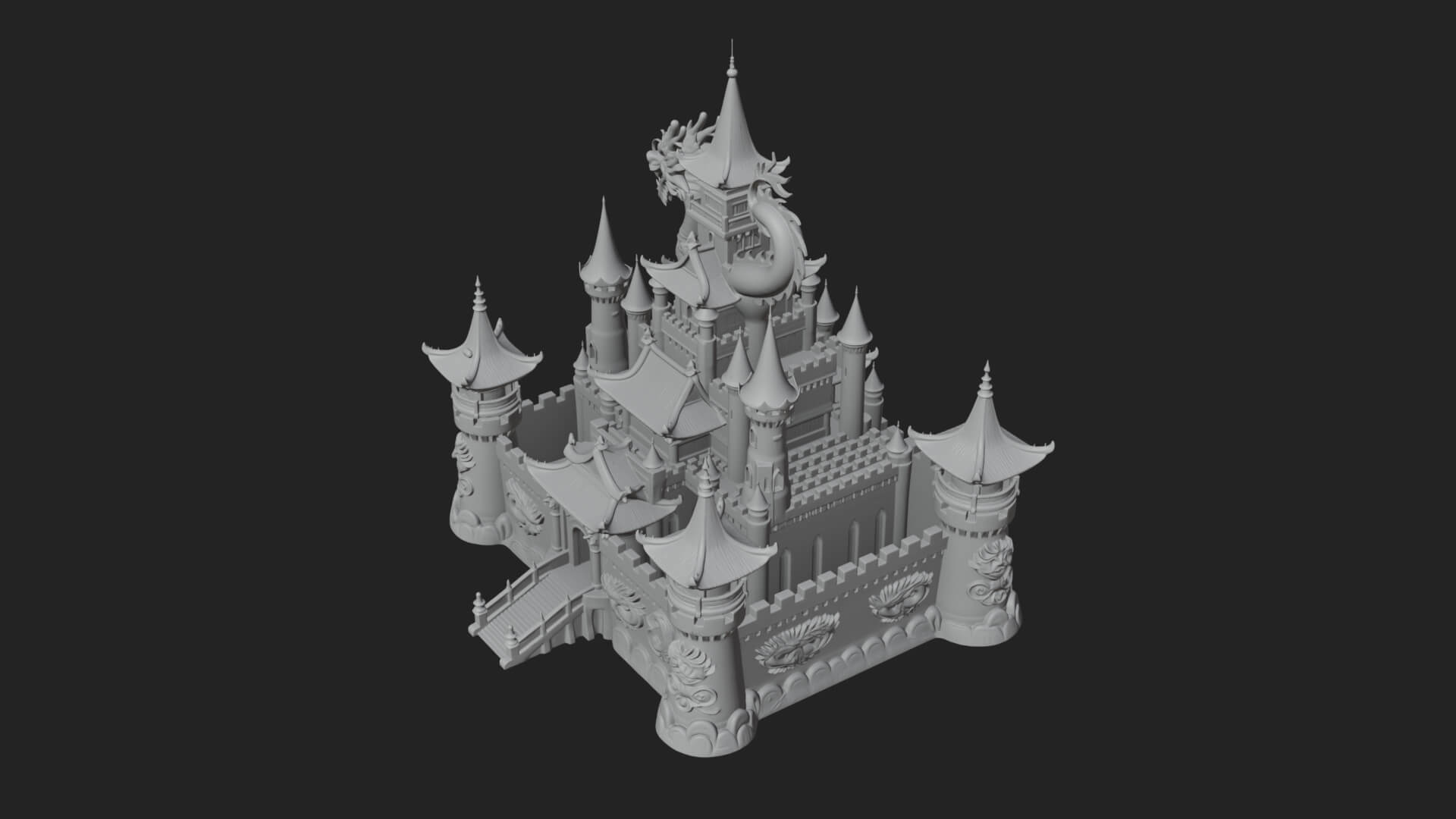 Fairy Tale Castle Design 31 3D Print Model 3D Model