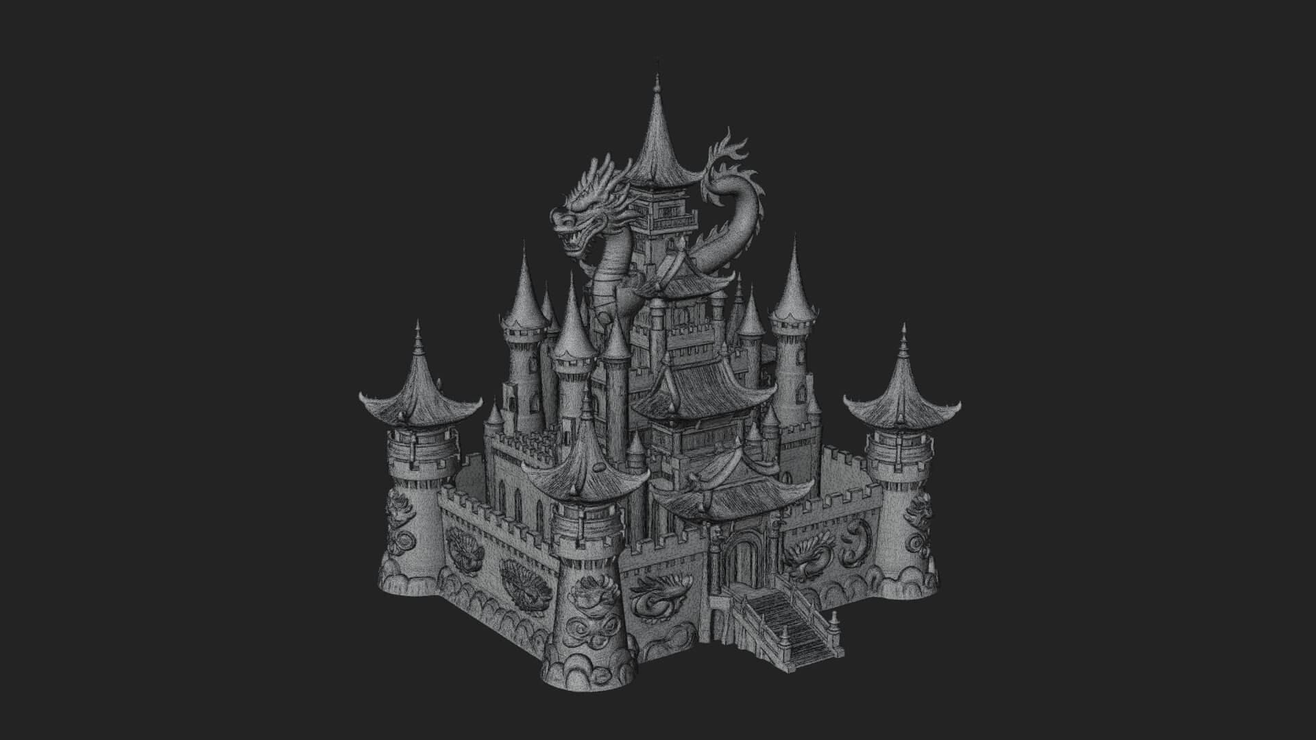 Fairy Tale Castle Design 31 3D Print Model 3D Model