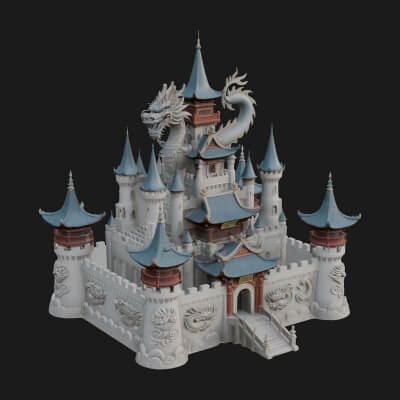 Fairy Tale Castle Design 31 3D Print Model