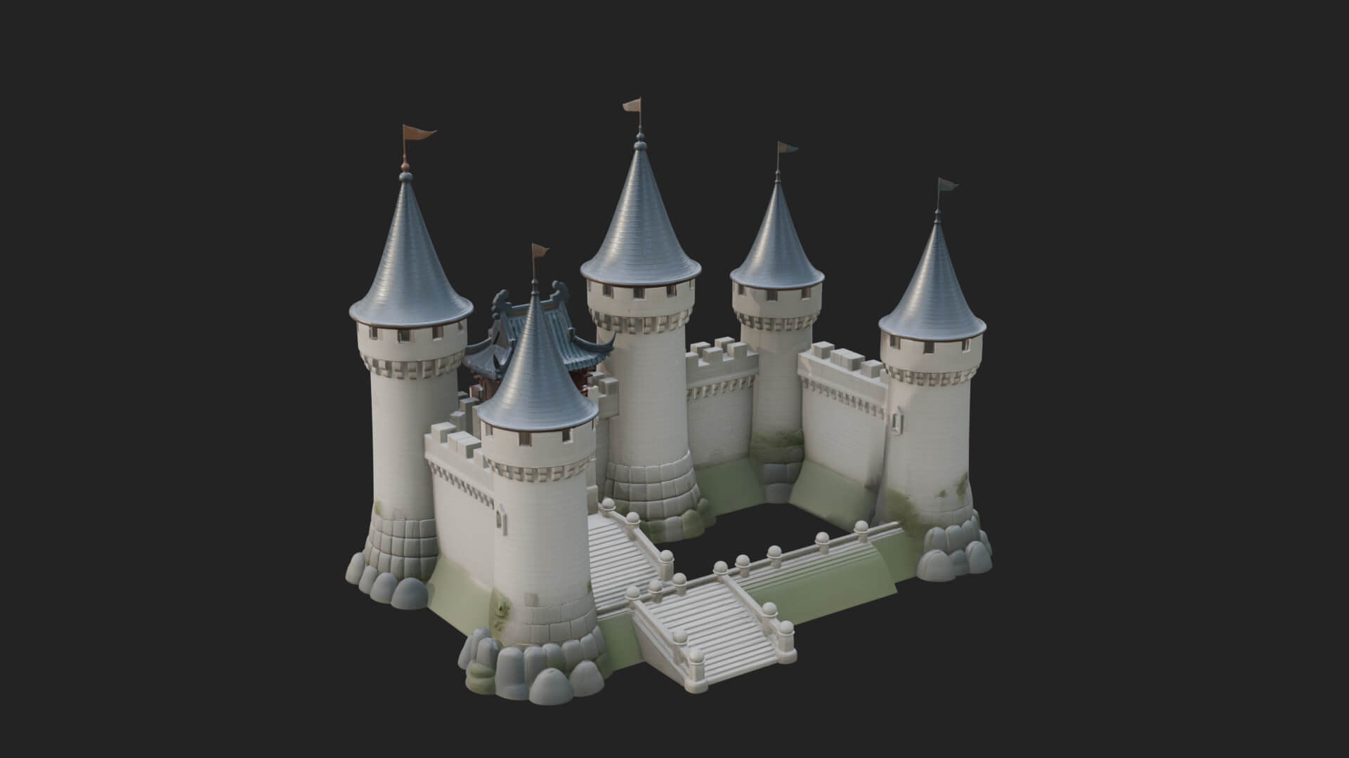 Fairy Tale Castle Design 32 3D Print Model 3D Model