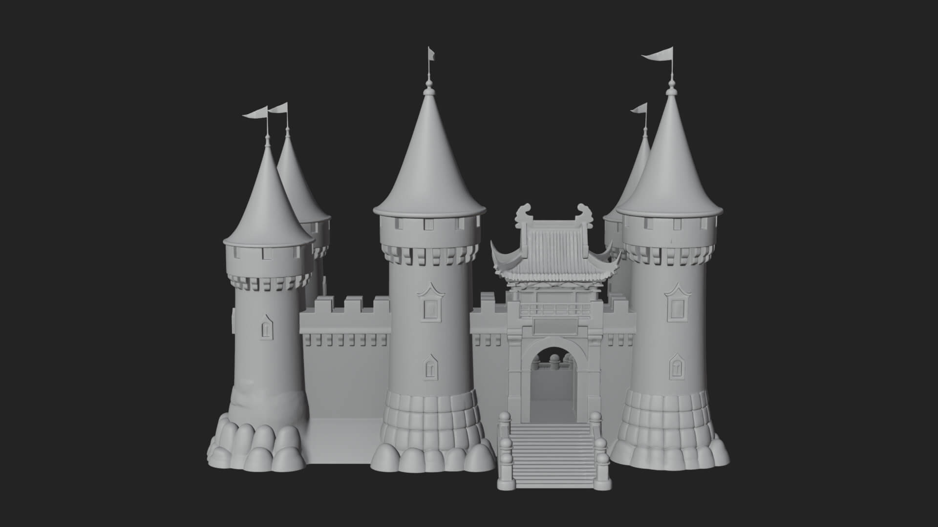 Fairy Tale Castle Design 32 3D Print Model 3D Model