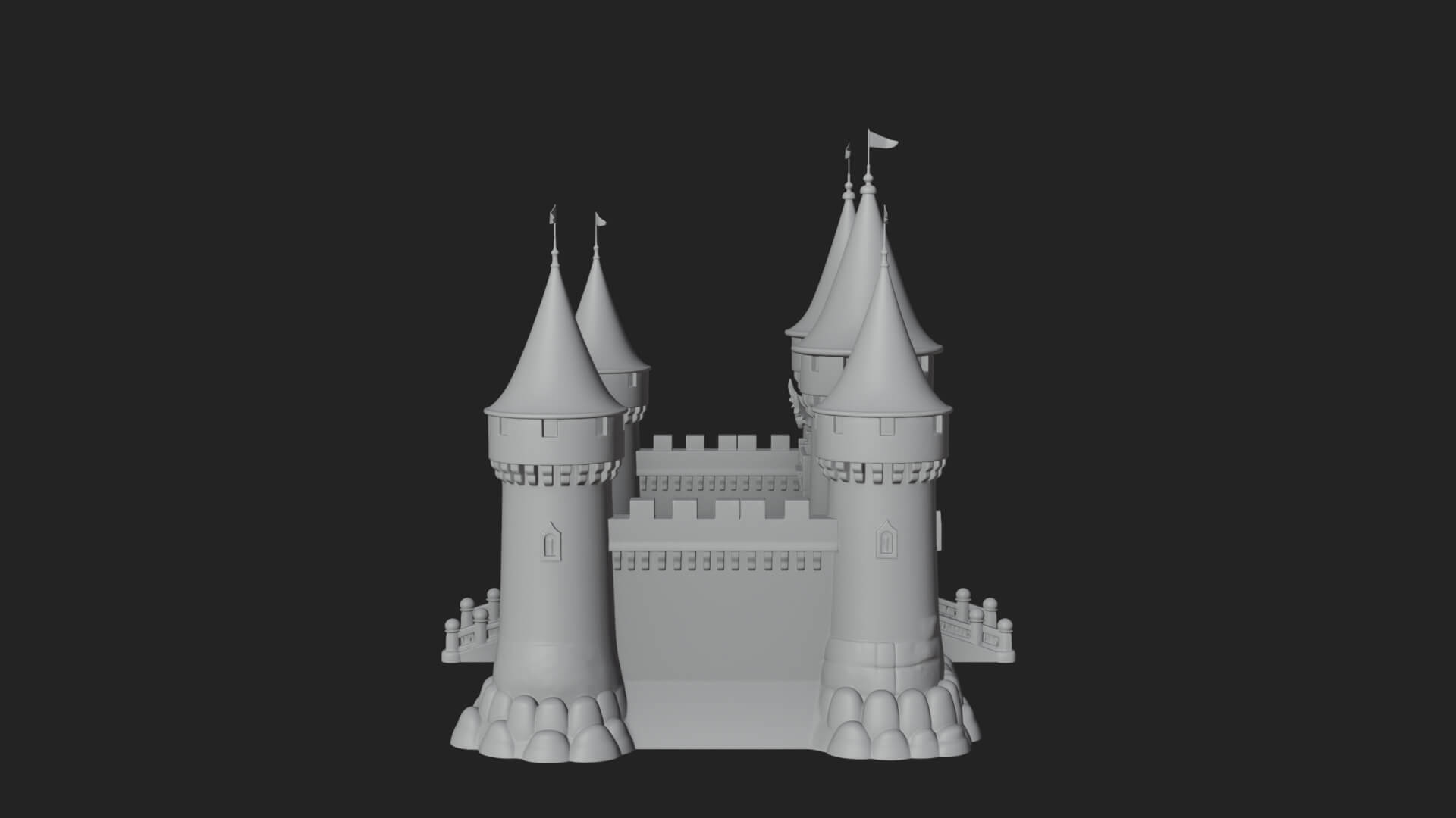 Fairy Tale Castle Design 32 3D Print Model 3D Model