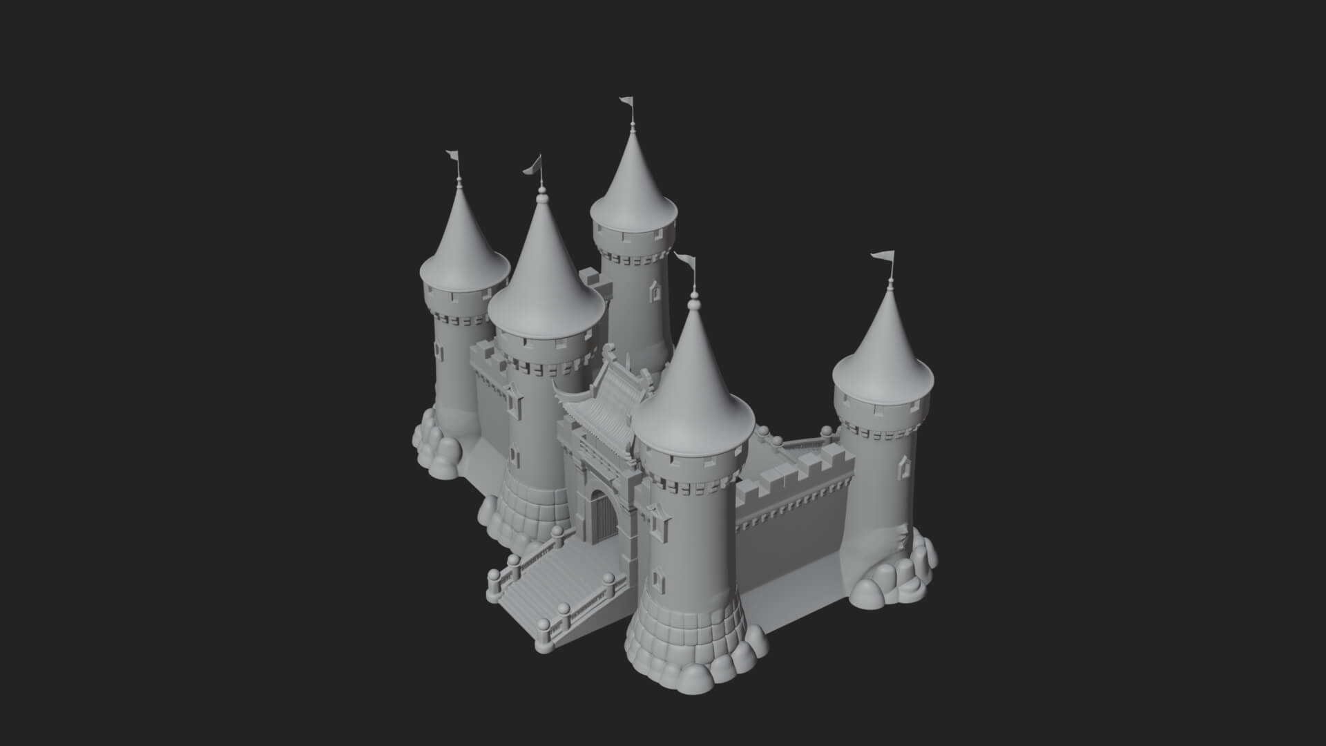 Fairy Tale Castle Design 32 3D Print Model 3D Model