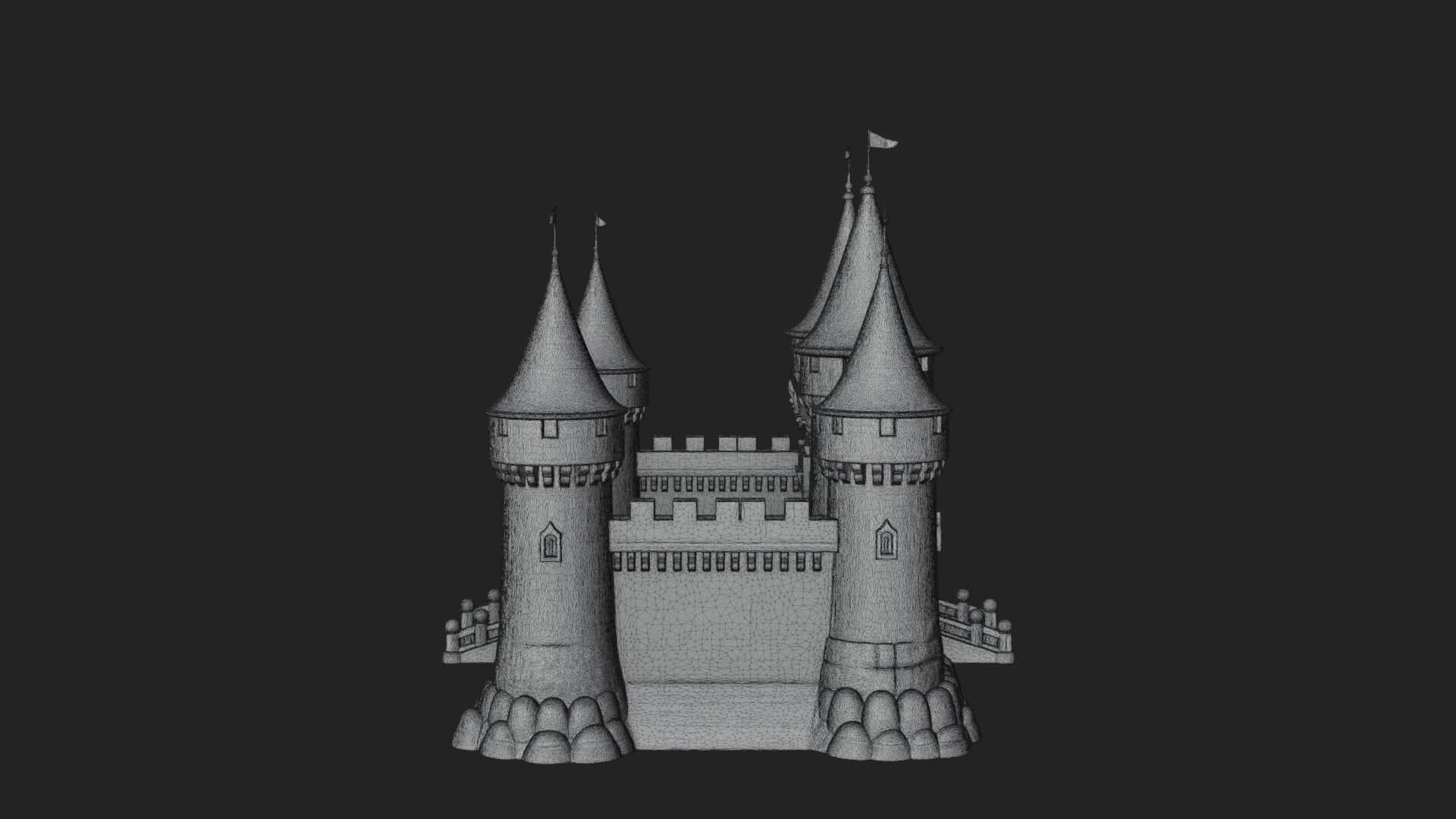 Fairy Tale Castle Design 32 3D Print Model 3D Model