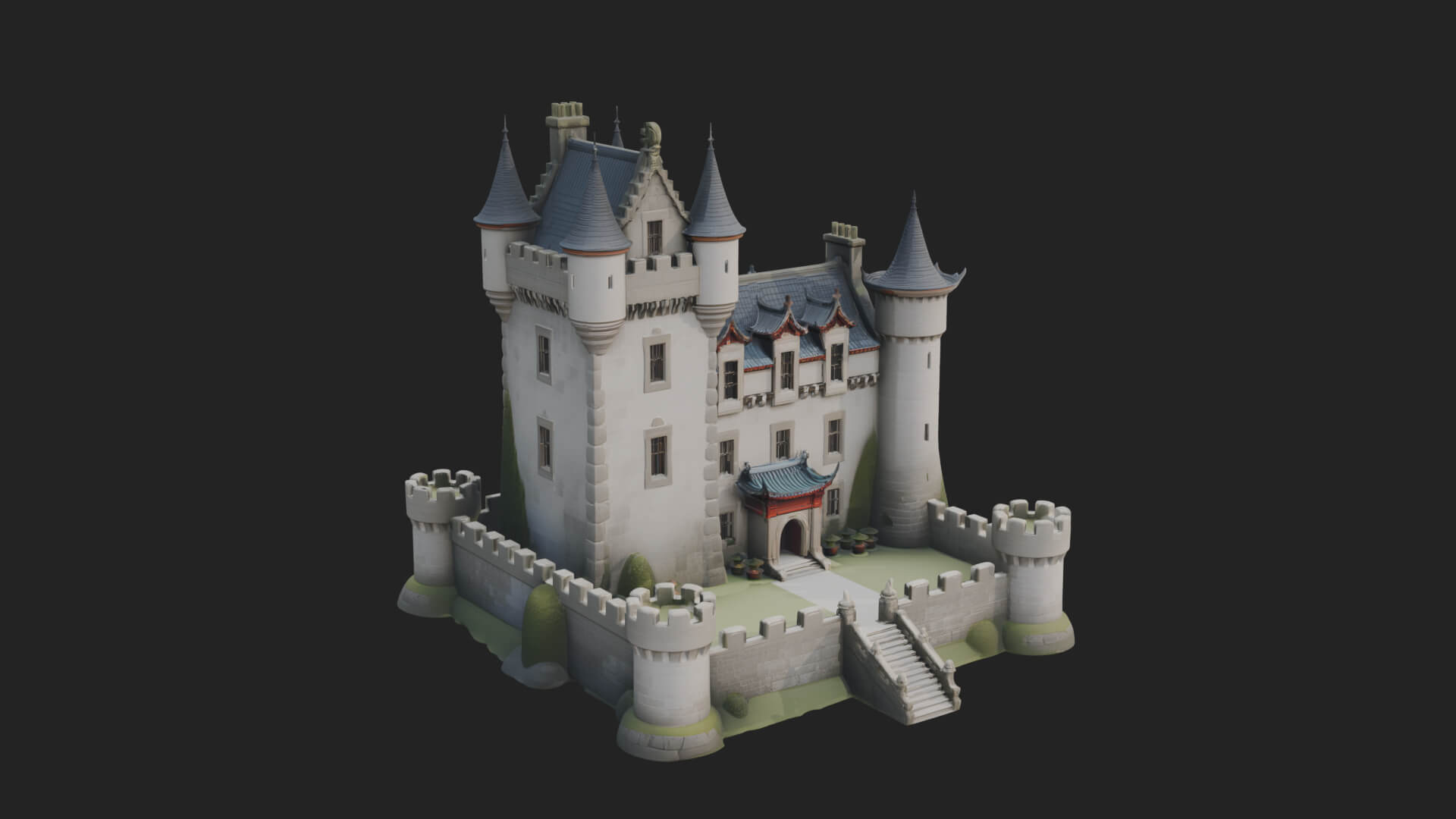 Fairy Tale Castle Design 33 3D Print Model 3D Model