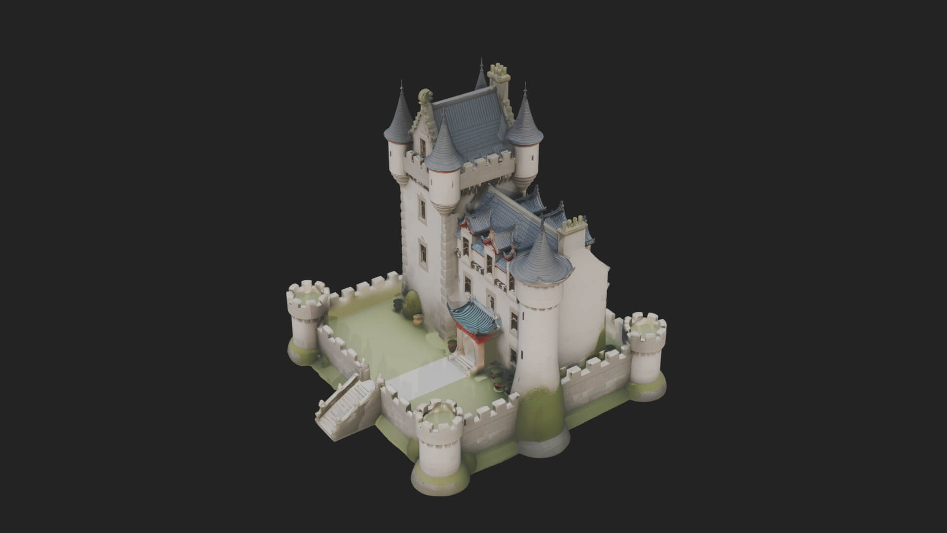 Fairy Tale Castle Design 33 3D Print Model 3D Model