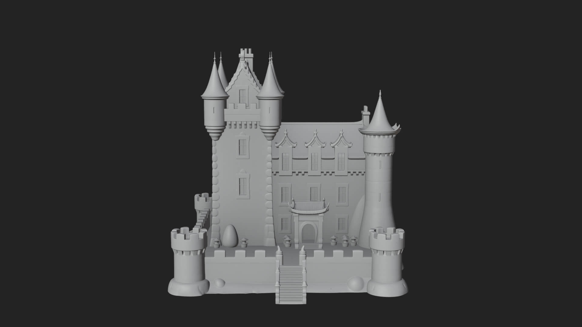 Fairy Tale Castle Design 33 3D Print Model 3D Model