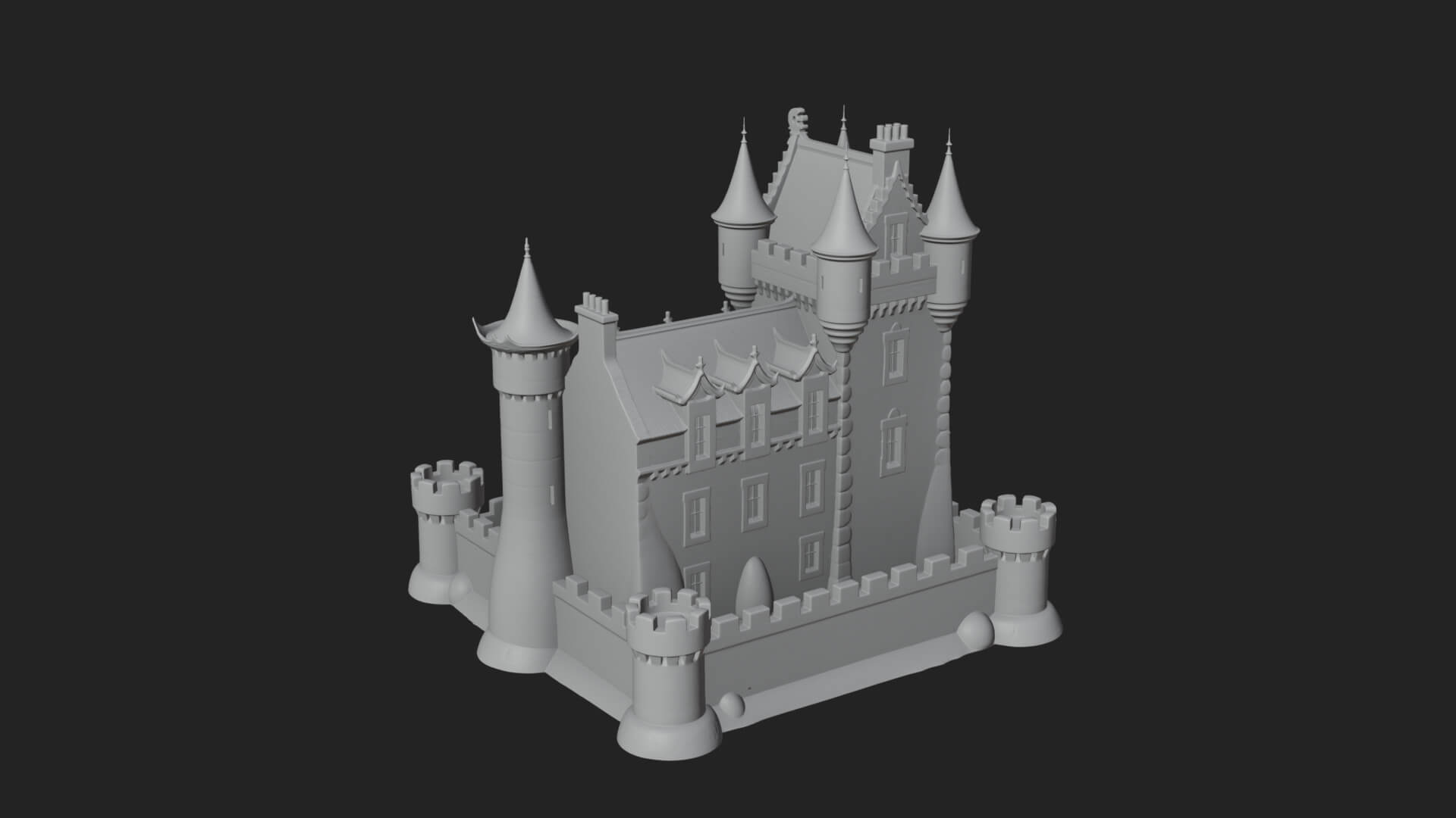 Fairy Tale Castle Design 33 3D Print Model 3D Model