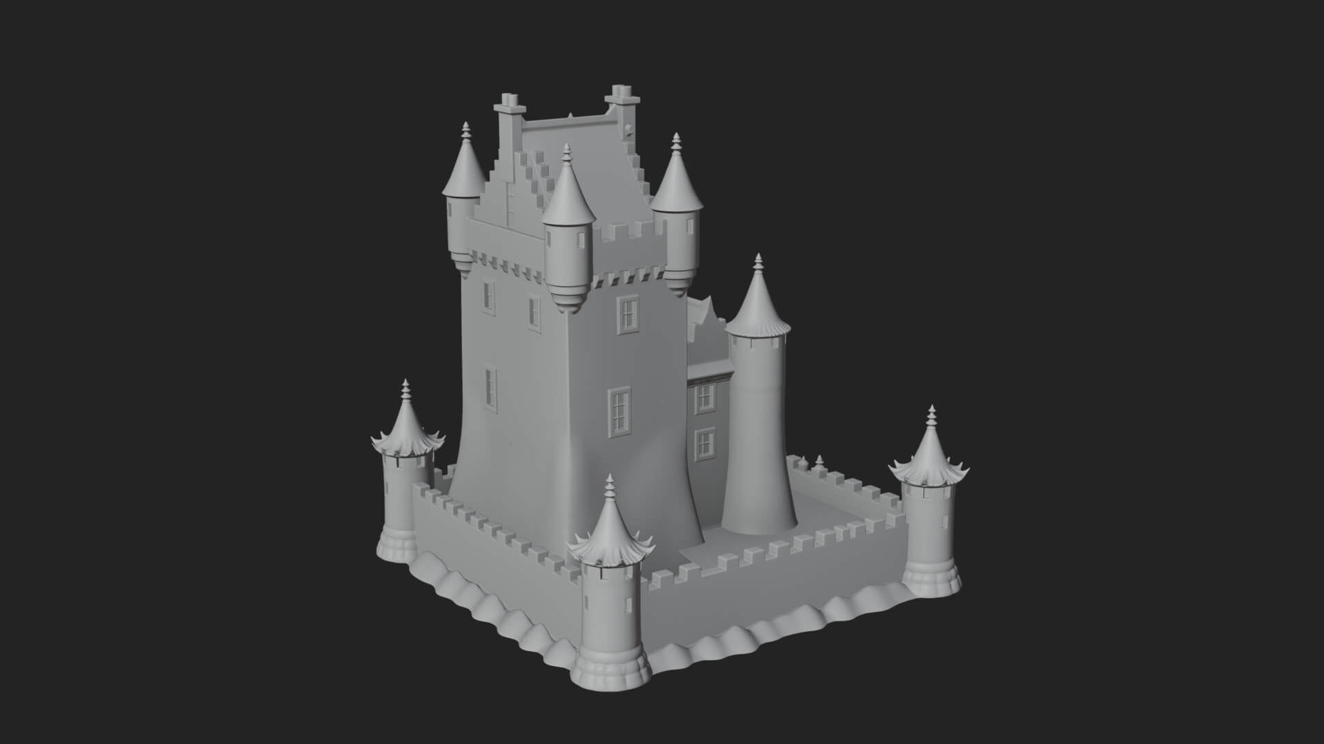 Fairy Tale Castle Design 34 3D Print Model 3D Model