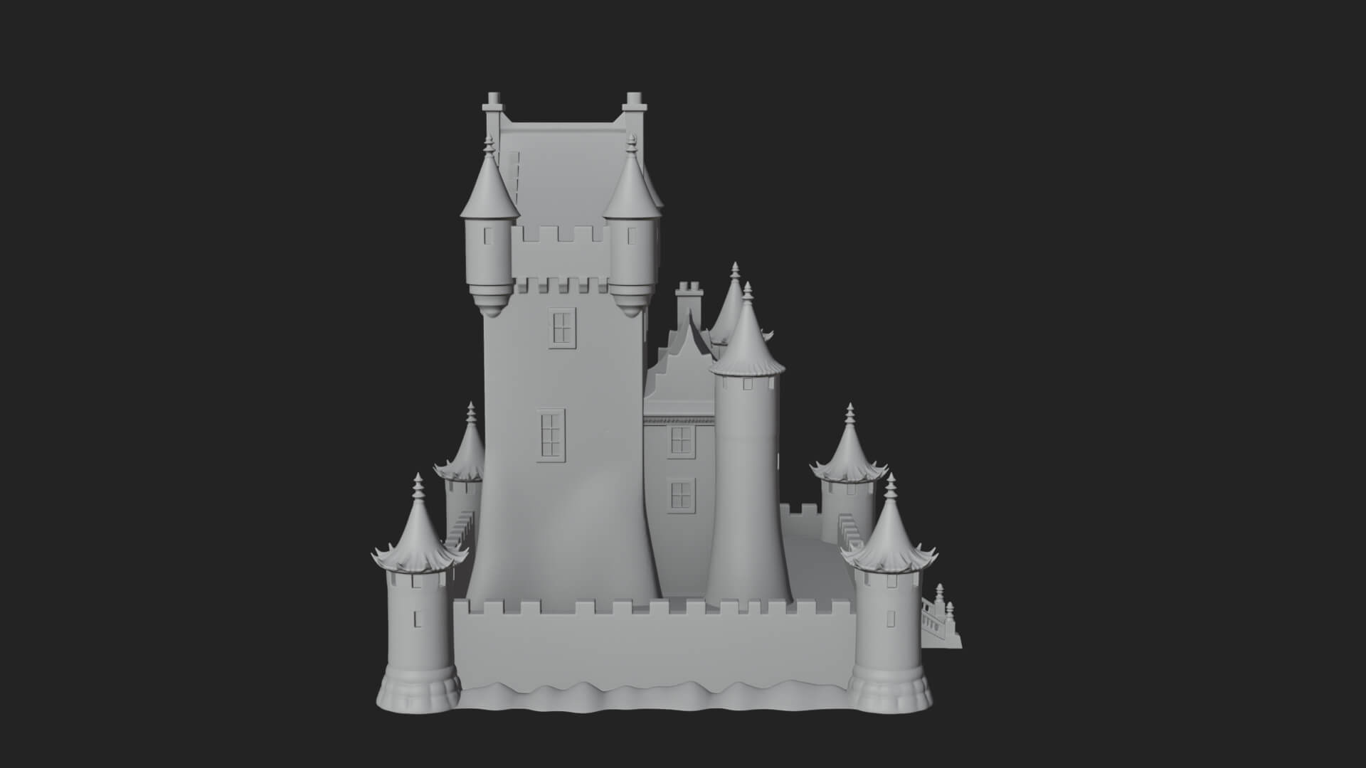 Fairy Tale Castle Design 34 3D Print Model 3D Model