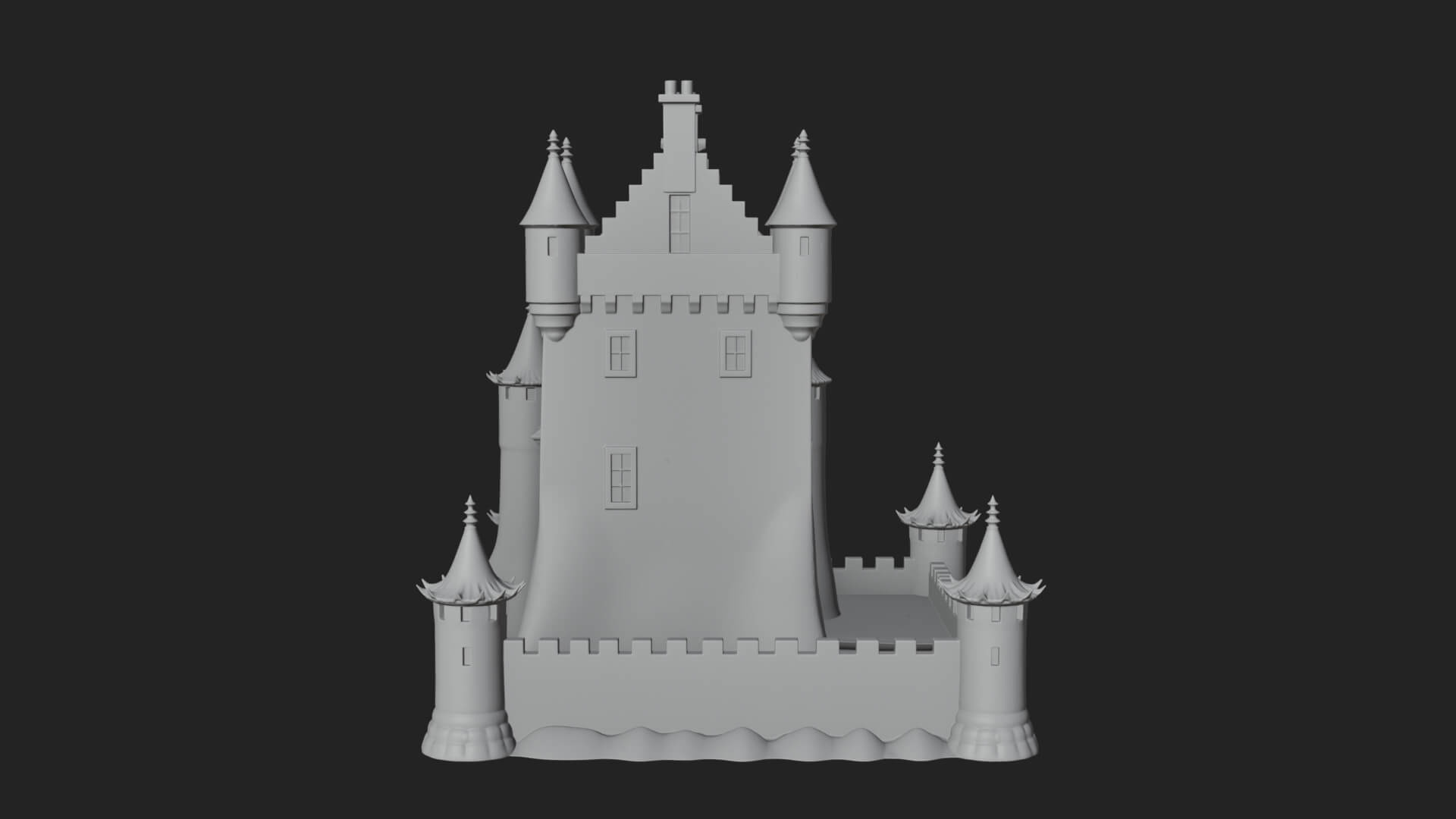 Fairy Tale Castle Design 34 3D Print Model 3D Model