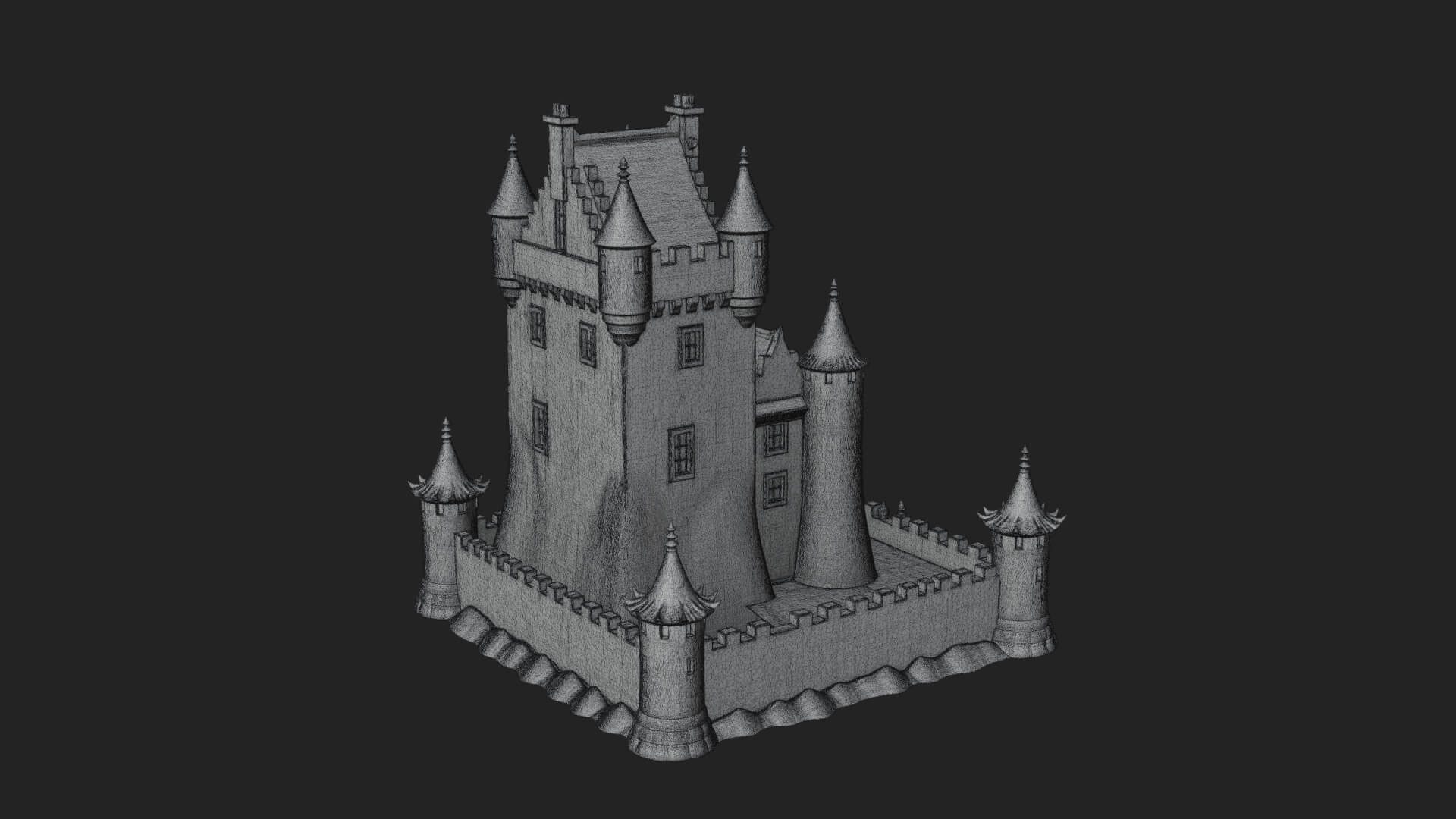 Fairy Tale Castle Design 34 3D Print Model 3D Model