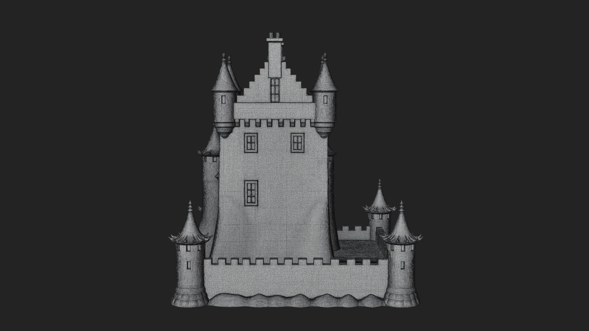 Fairy Tale Castle Design 34 3D Print Model 3D Model