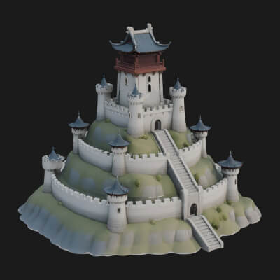 Fairy Tale Castle Design 4 3D Print Model