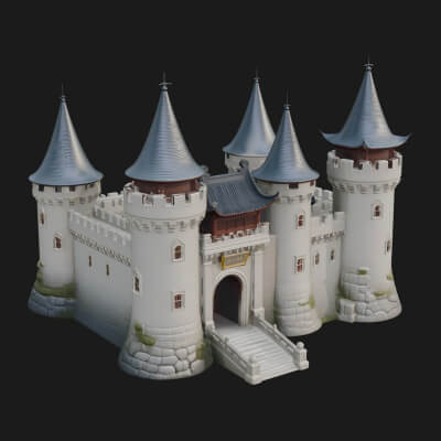 Fairy Tale Castle Design 5 3D Print Model