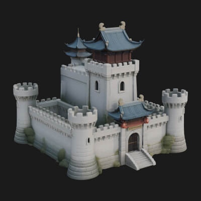 Fairy Tale Castle Design 6 3D Print Model