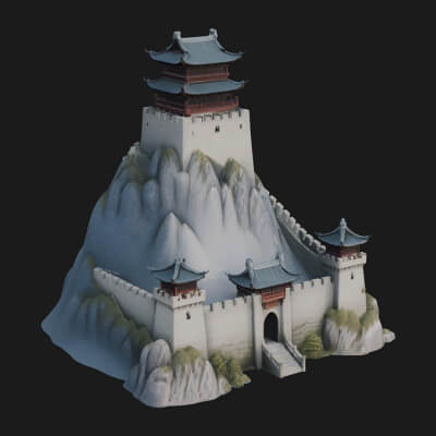 Fairy Tale Castle Design 8 3D Print Model