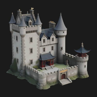 Fairy Tale Castle Design 9 3D Print Model
