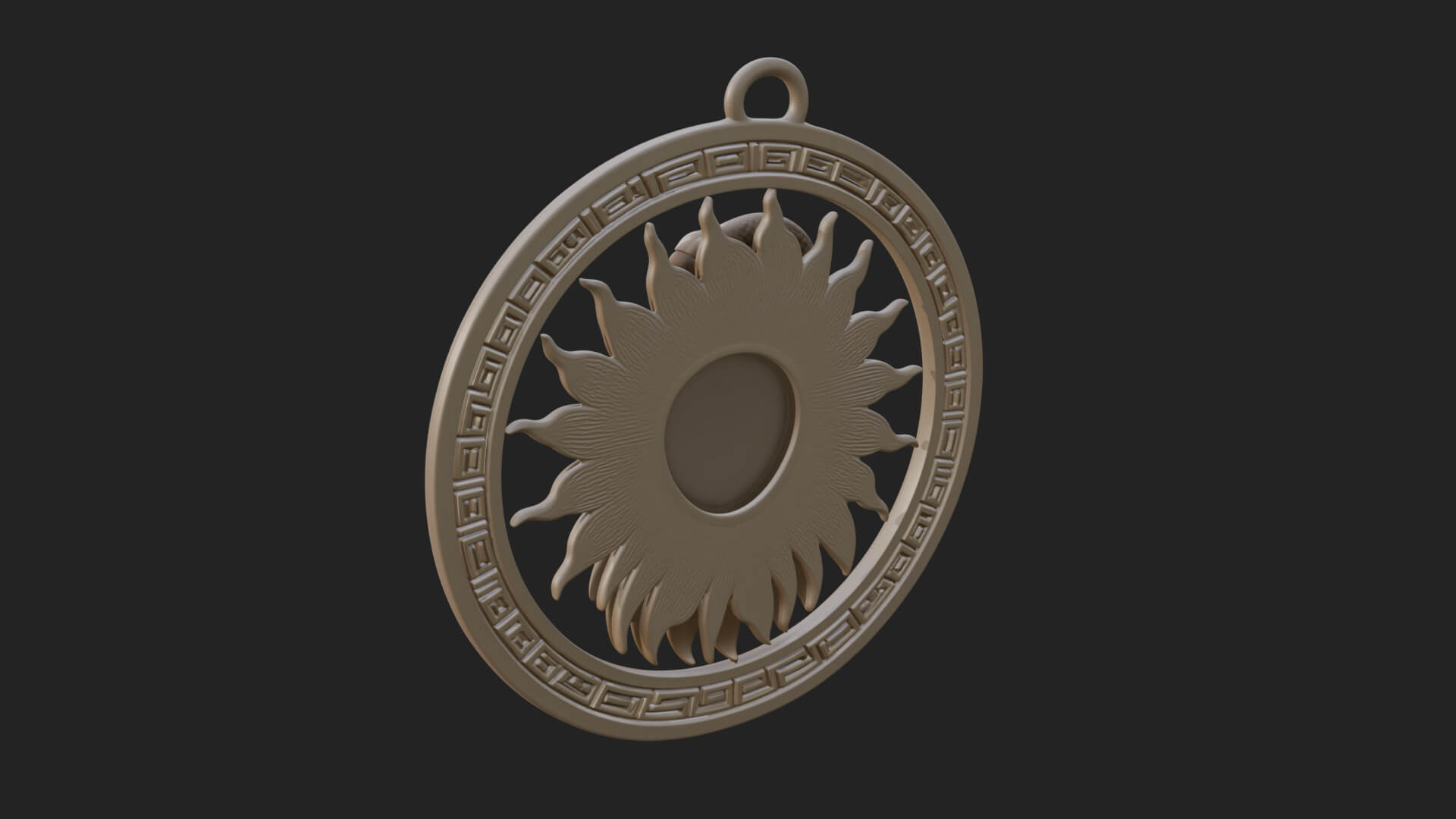 Falcon Head Oval Relief Plaque Design 1 3D Print Model 3D Model