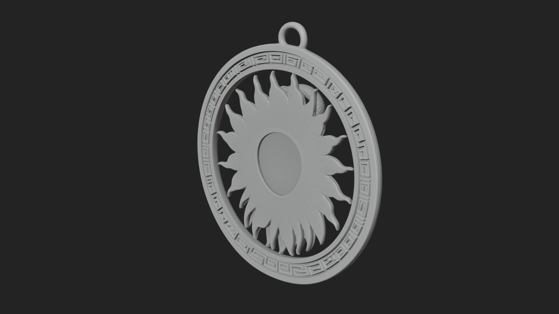 Falcon Head Oval Relief Plaque Design 1 3D Print Model 3D Model