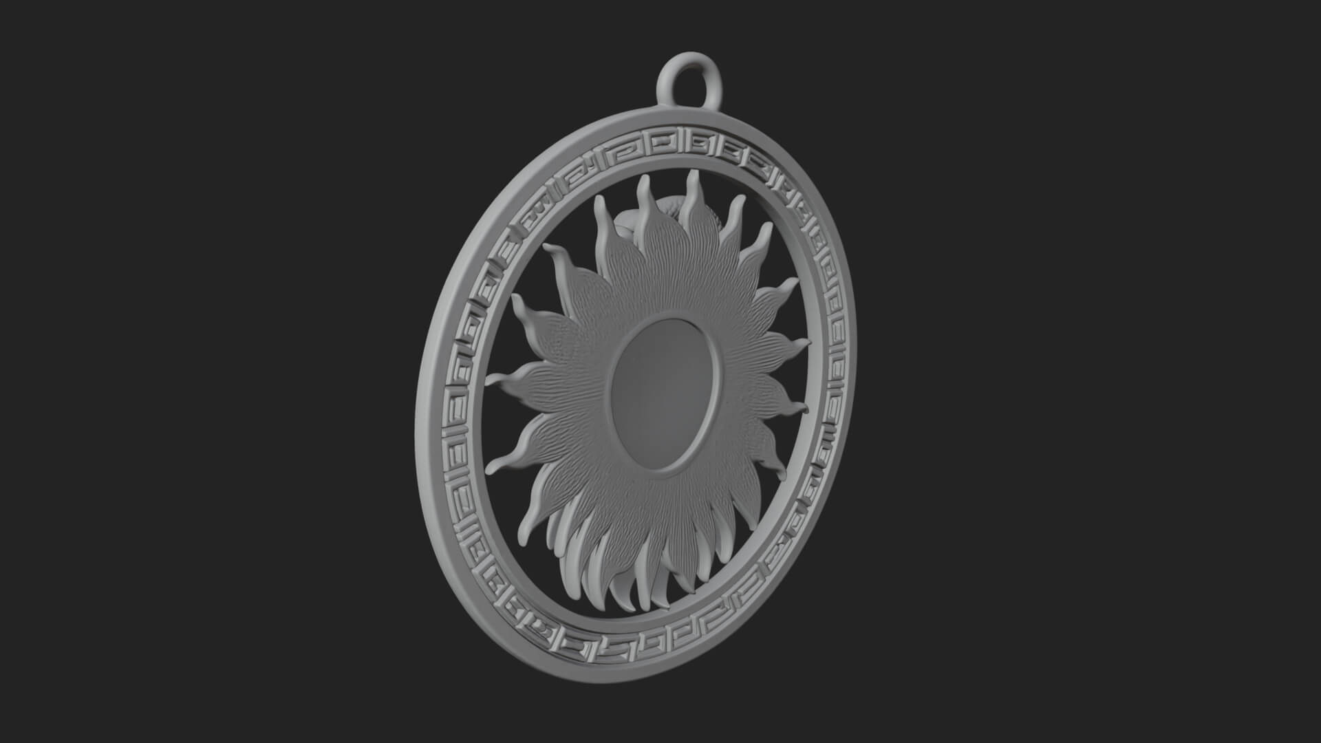 Falcon Head Oval Relief Plaque Design 1 3D Print Model 3D Model