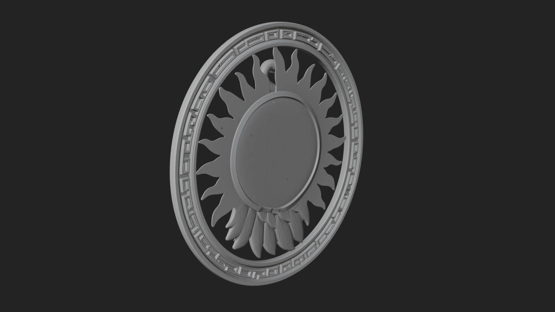 Falcon Head Oval Relief Plaque Design 3 3D Print Model 3D Model