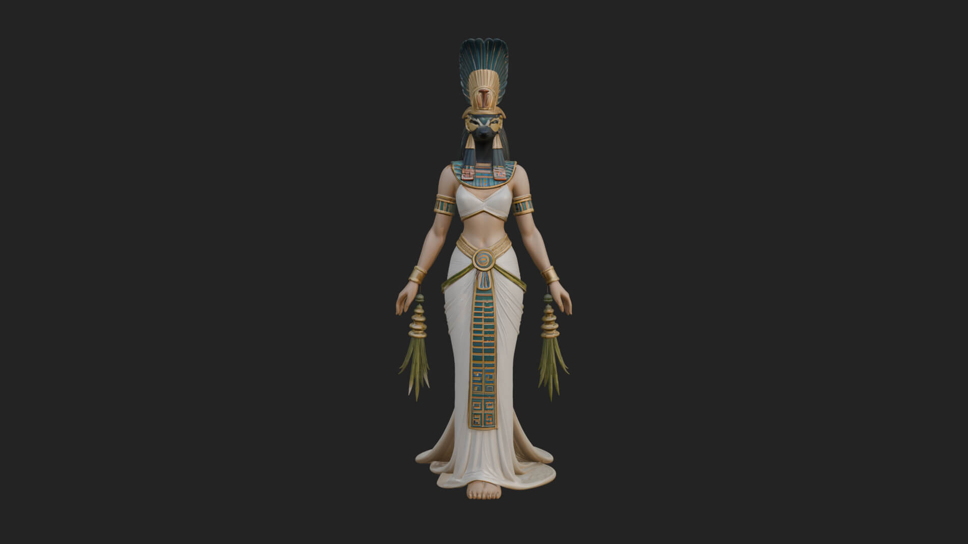 Falcon-Headed Egyptian God Statue Design 1 3D Print Model 3D Model
