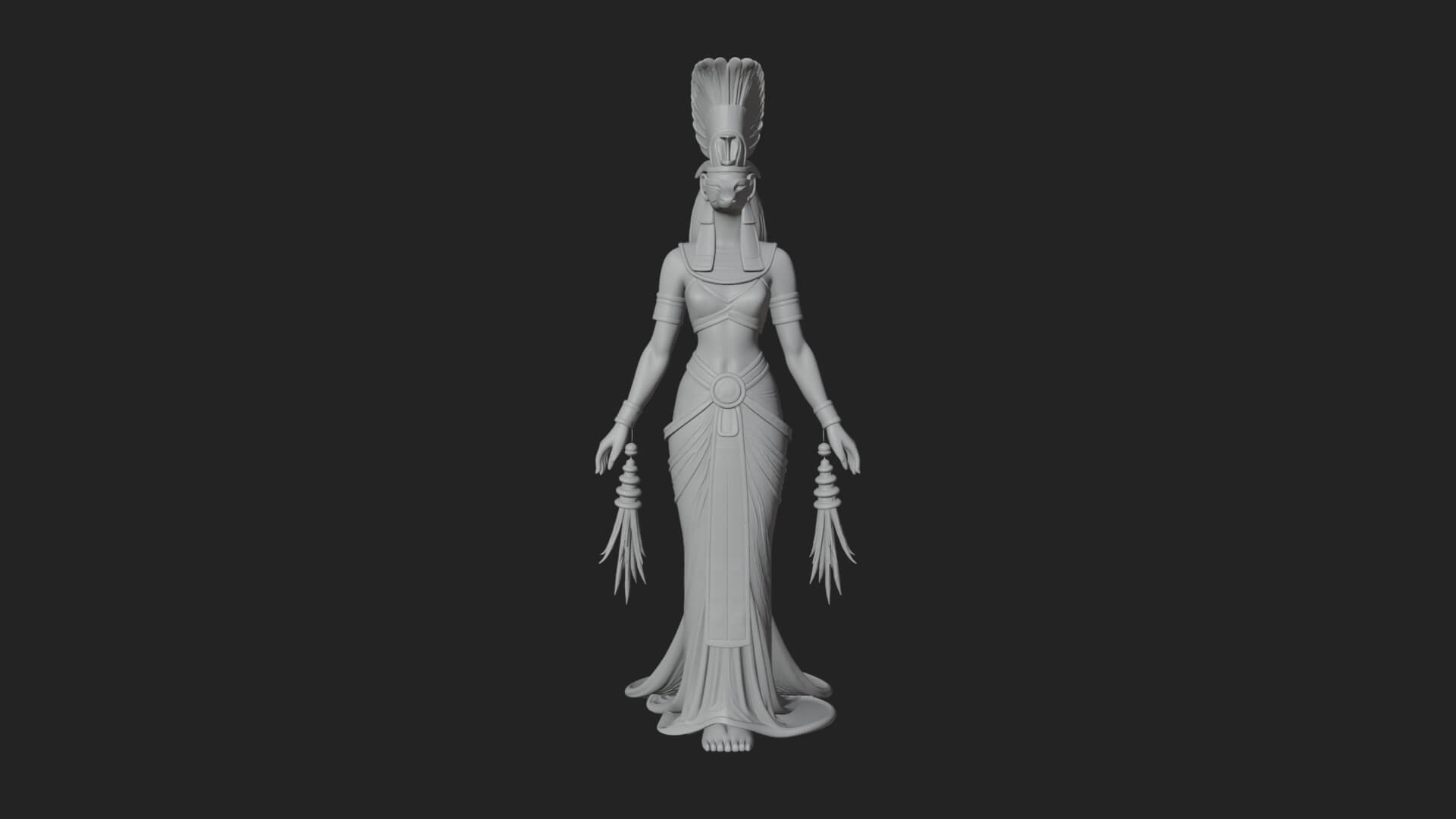 Falcon-Headed Egyptian God Statue Design 1 3D Print Model 3D Model