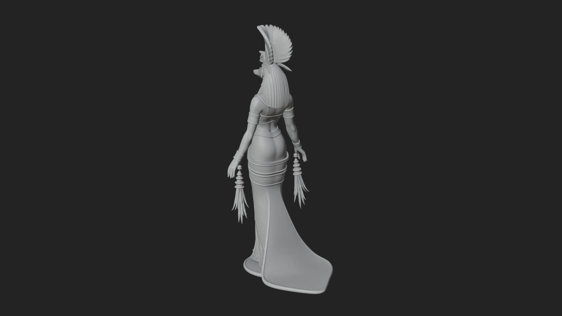 Falcon-Headed Egyptian God Statue Design 1 3D Print Model 3D Model