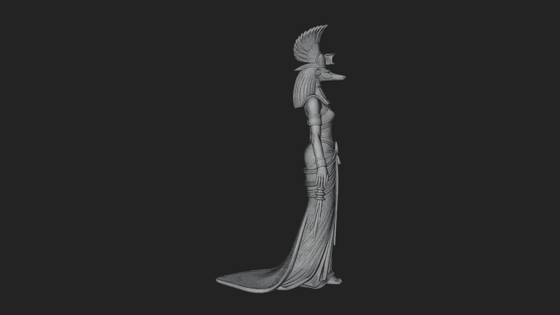 Falcon-Headed Egyptian God Statue Design 1 3D Print Model 3D Model