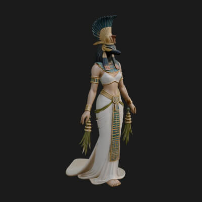 Falcon-Headed Egyptian God Statue Design 1 3D Print Model