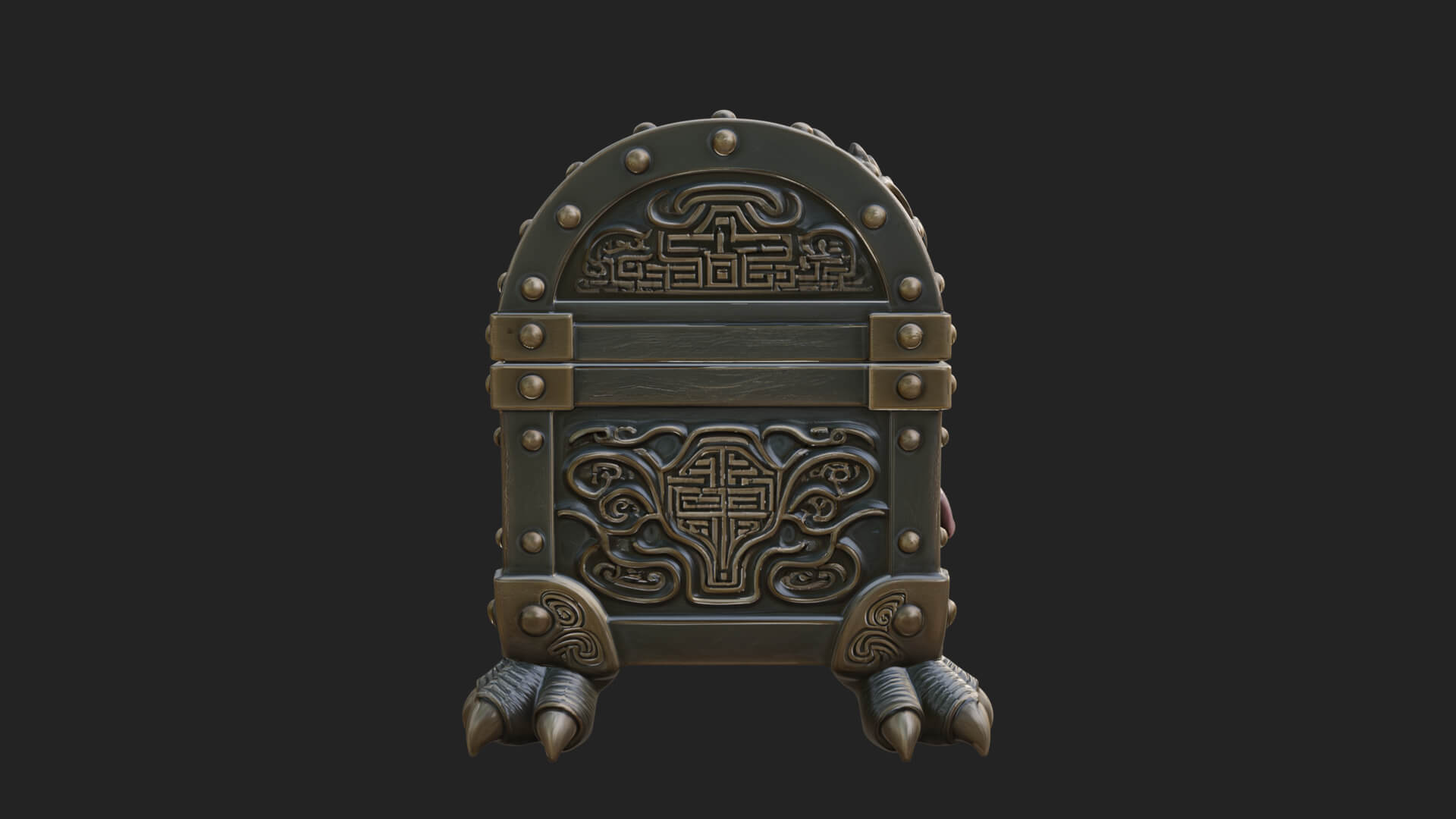 Fanged Mimic Chest Statue Design 4 3D Print Model 3D Model
