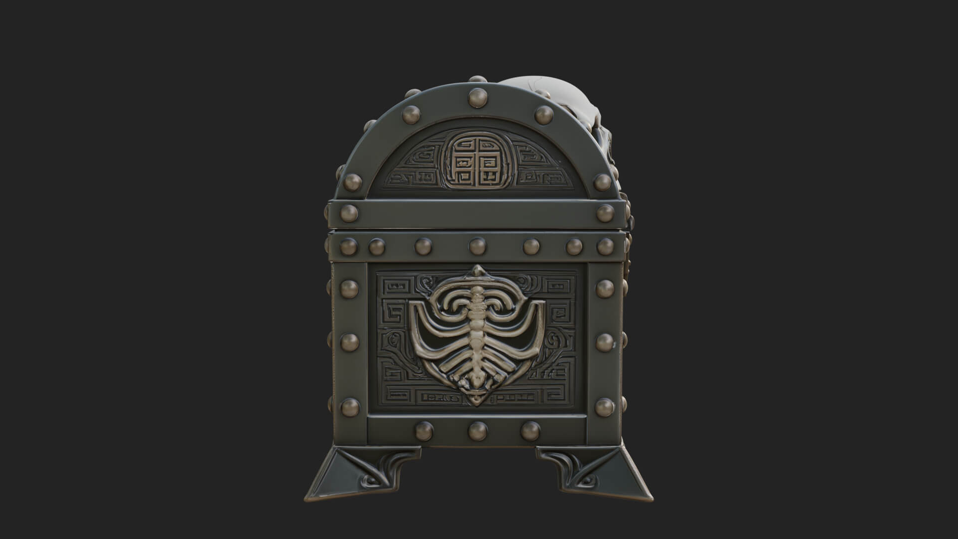 Fanged Mimic Chest Statue Design 5 3D Print Model 3D Model