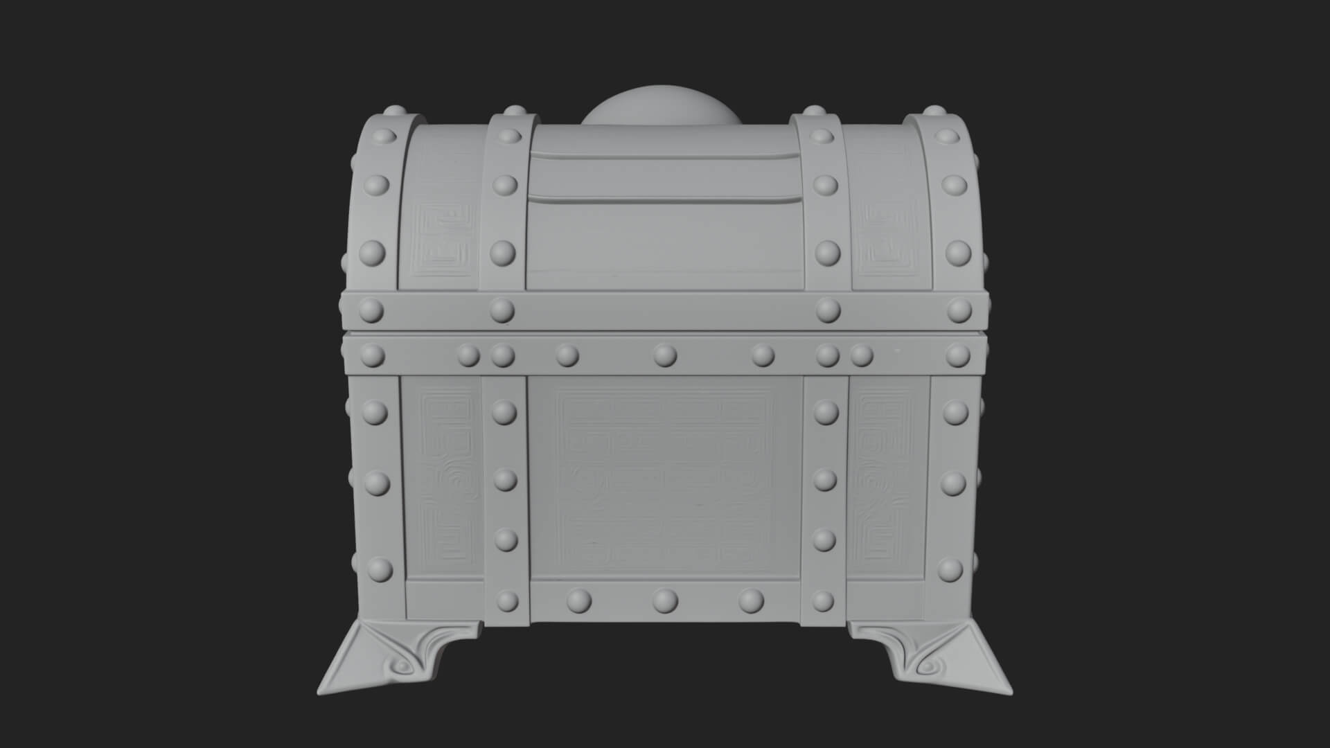 Fanged Mimic Chest Statue Design 5 3D Print Model 3D Model