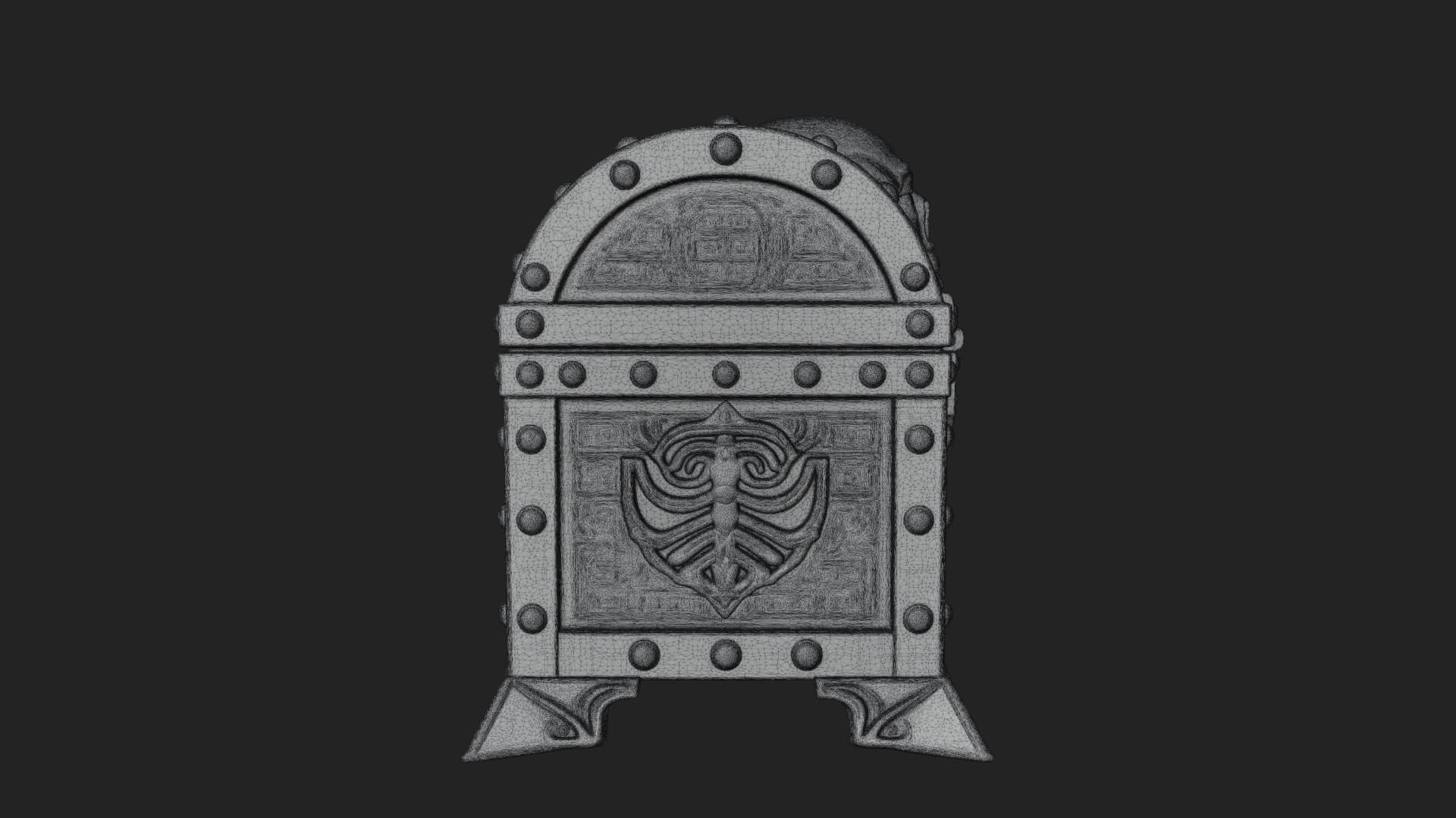 Fanged Mimic Chest Statue Design 5 3D Print Model 3D Model