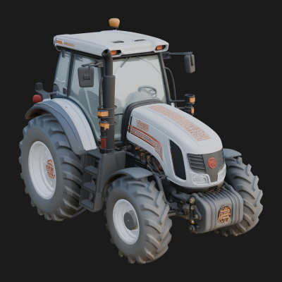 Farm Tractor Model Design 19 3D Print Model