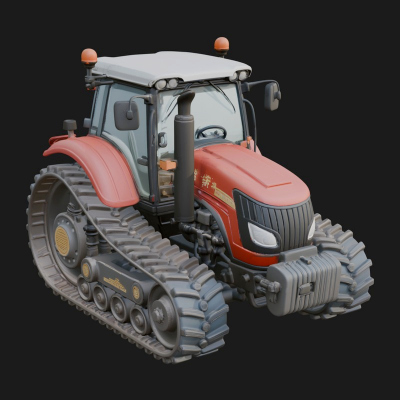 Farm Tractor Model Design 2 3D Print Model