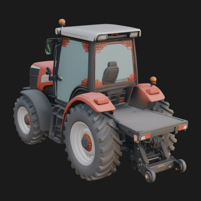 Farm Tractor Model Design 22 3D Print Model