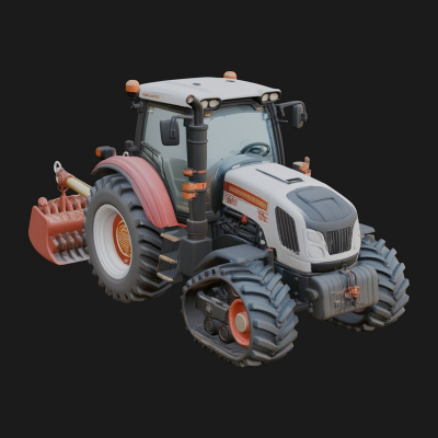 Farm Tractor Model Design 3 3D Print Model